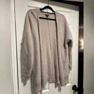 Express Women's Beige Cardigan - Acrylic & Wool